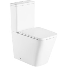 Унитаз компакт CeramaLux 2171-1 Белый глянцевый с бачком и сиденьем Микролифт