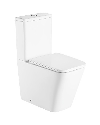 Унитаз компакт CeramaLux 2171-1 Белый глянцевый с бачком и сиденьем Микролифт