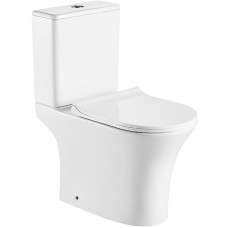 Унитаз компакт CeramaLux 1217-1А Белый глянцевый с бачком и сиденьем Микролифт