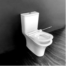 Унитаз компакт CeramaLux 1217-1А Белый глянцевый с бачком и сиденьем Микролифт