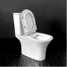 Унитаз компакт CeramaLux 1217-1А Белый глянцевый с бачком и сиденьем Микролифт