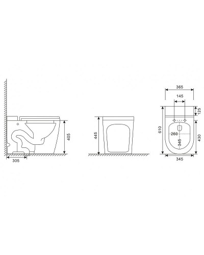 Унитаз Abber Bequem AC1114P приставной с сиденьем Микролифт