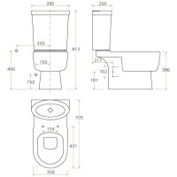 Чаша напольного унитаза Creavit Favori FR310.40100