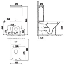 Чаша напольного унитаза Creavit Thor TH360-11CB00E-0000