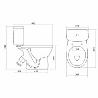 Унитаз компакт Santek Бореаль 1WH301704 с бачком и сиденьем