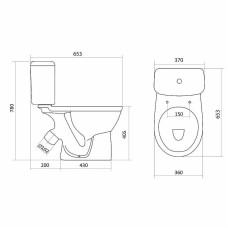 Унитаз компакт Santek Бореаль 1WH301704 с бачком и сиденьем