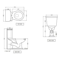 Чаша напольного унитаза с сиденьем микролифт Jaquar Queen's QNS-WHT-7751P