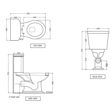 Чаша напольного унитаза с сиденьем микролифт Jaquar Queen's QNS-WHT-7751P