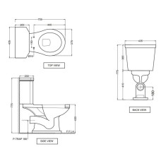 Чаша напольного унитаза с сиденьем микролифт Jaquar Queen's QNS-WHT-7751P