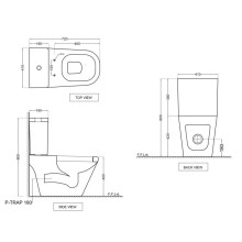 Чаша напольного унитаза с сиденьем микролифт Jaquar Vignette VGS-WHT-81751P180UFSM