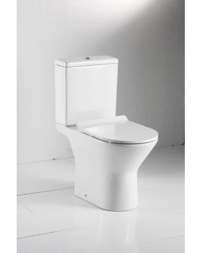 Чаша напольного безободкового унитаза с сиденьем микролифт Bravat Cena CX21206UW-P-RUS