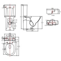 Чаша напольного безободкового унитаза с сиденьем микролифт Bravat Cena CX21206UW-P-RUS