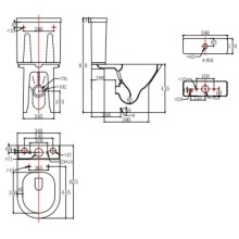 Чаша напольного безободкового унитаза с сиденьем микролифт Bravat Cena CX21206UW-P-RUS
