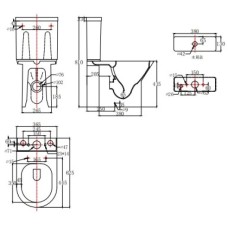 Чаша напольного безободкового унитаза с сиденьем микролифт Bravat Cena CX21206UW-P-RUS