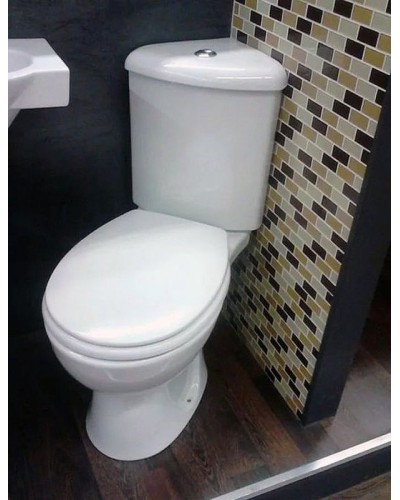 Унитаз компакт Vitra Arkitekt 9754B003-7201 угловой с бачком и сиденьем Микролифт