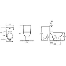 Унитаз Jacob Delafon Odeon Up 4956CK-00 без сиденья и бачка