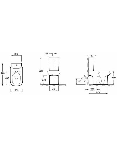 Унитаз Jacob Delafon Replay 4973K-00 без сиденья и бачка