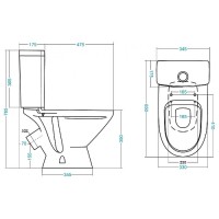 Унитаз Santek Лига 1.WH30.2.197 с бачком и сиденьем