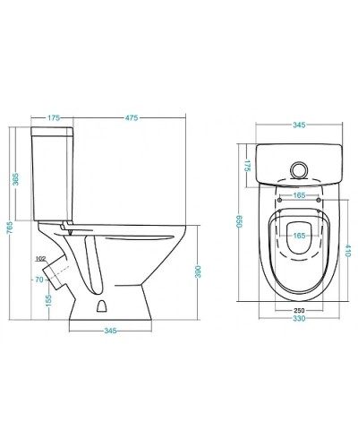 Унитаз Santek Лига 1.WH30.2.197 с бачком и сиденьем