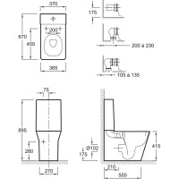 Чаша напольного унитаза Jacob Delafon Reve 5033K-00