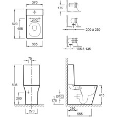 Чаша напольного унитаза Jacob Delafon Reve 5033K-00