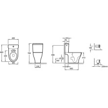 Чаша напольного унитаза Jacob Delafon Odeon Up 4957CK-00