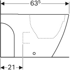 Чаша напольного безободкового унитаза Geberit iCon 200460000