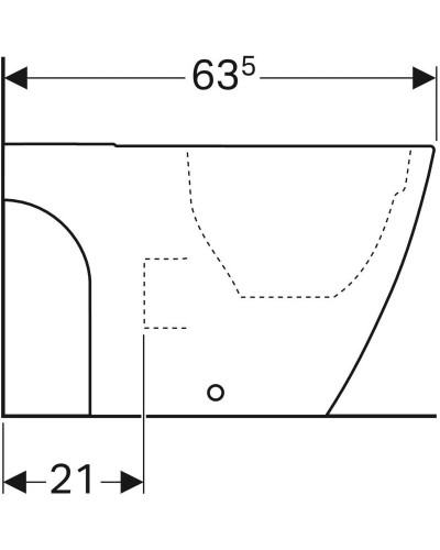 Чаша напольного безободкового унитаза Geberit iCon 200460000