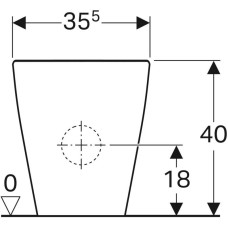 Чаша напольного безободкового унитаза Geberit iCon 200460000