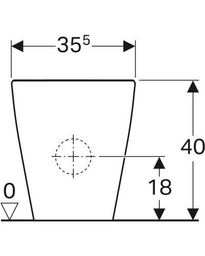 Чаша напольного безободкового унитаза Geberit iCon 200460000