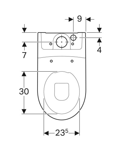 Чаша напольного безободкового унитаза Geberit iCon 200460000
