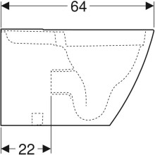 Чаша напольного унитаза Geberit iCon Square 200920000