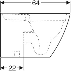 Чаша напольного унитаза Geberit iCon Square 200920000