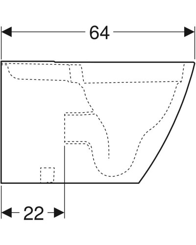 Чаша напольного унитаза Geberit iCon Square 200920000