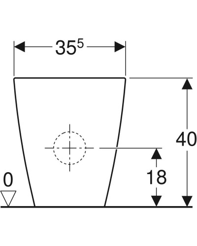 Чаша напольного унитаза Geberit iCon Square 200920000