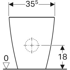 Чаша напольного безободкового унитаза Geberit iCon Square 200930000