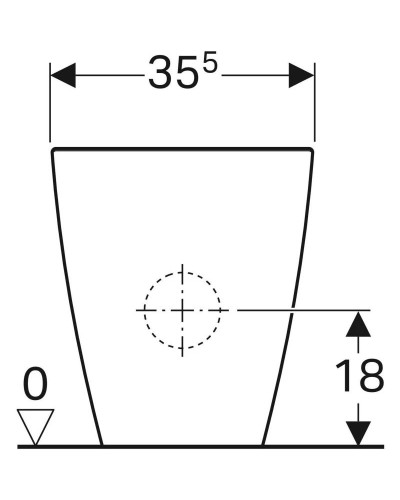 Чаша напольного безободкового унитаза Geberit iCon Square 200930000