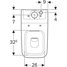 Чаша напольного безободкового унитаза Geberit iCon Square 200930000