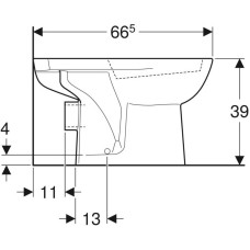 Чаша напольного унитаза Geberit Renova 203820000