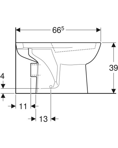Чаша напольного унитаза Geberit Renova 203820000
