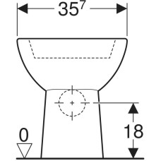 Чаша напольного унитаза Geberit Renova 203820000