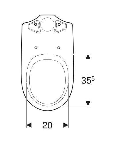 Чаша напольного унитаза Geberit Renova 203820000