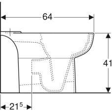 Чаша напольного безободкового унитаза Geberit Smyle 500.212.01.1