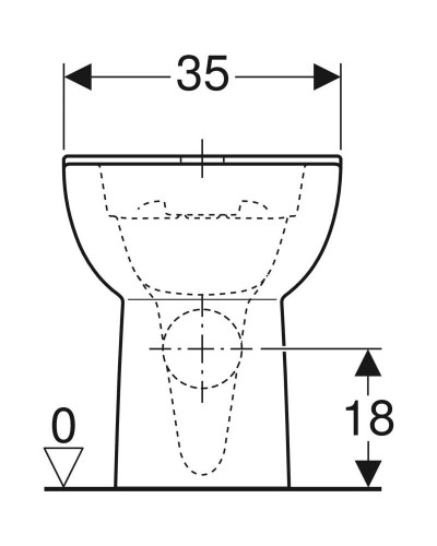 Чаша напольного безободкового унитаза Geberit Smyle 500.212.01.1