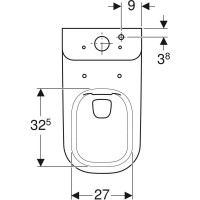 Чаша напольного безободкового унитаза Geberit Smyle 500.212.01.1