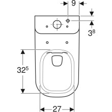 Чаша напольного безободкового унитаза Geberit Smyle 500.212.01.1
