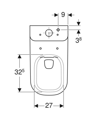 Чаша напольного безободкового унитаза Geberit Smyle 500.212.01.1