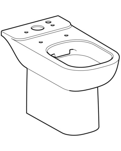 Чаша напольного безободкового унитаза Geberit Smyle 500.212.01.1