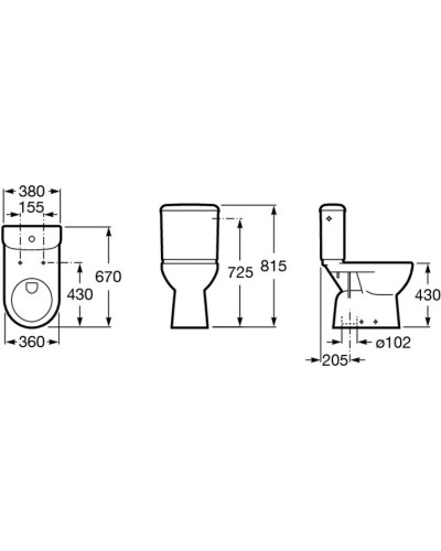 Чаша напольного унитаза Roca Access 342237000
