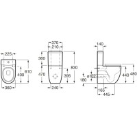 Чаша напольного унитаза Roca Meridian 34224C00U